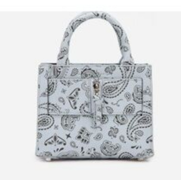 Brandon Blackwood Handbags - Brandon Blackwood Kuei Mini Bag Blue Paisley Leather Crossbody